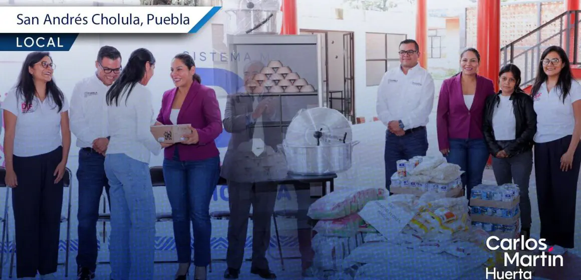 Más de 4 mil estudiantes de San Andrés Cholula reciben dotaciones alimentarias