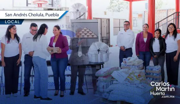 Más de 4 mil estudiantes de San Andrés Cholula reciben dotaciones alimentarias