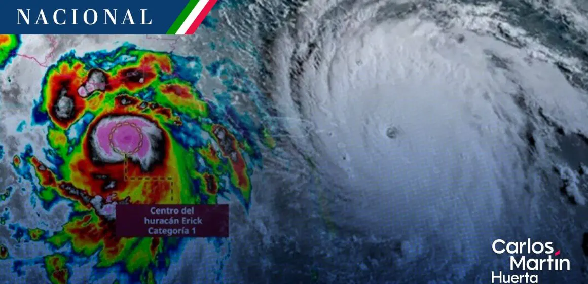 Erick ya es huracán categoría 1; generará lluvias torrenciales
