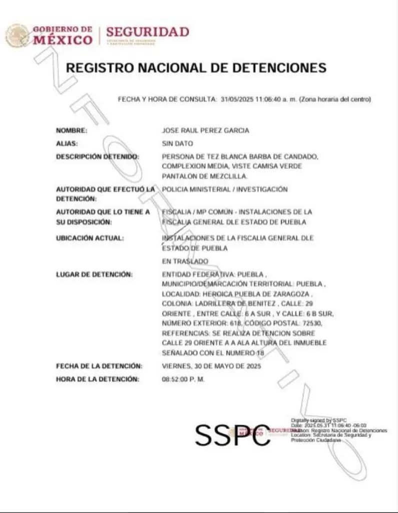 Detienen a José Raúl N, Director de la Comisión de Búsqueda de Personas Desaparecidas en Puebla 1 IMG 0686