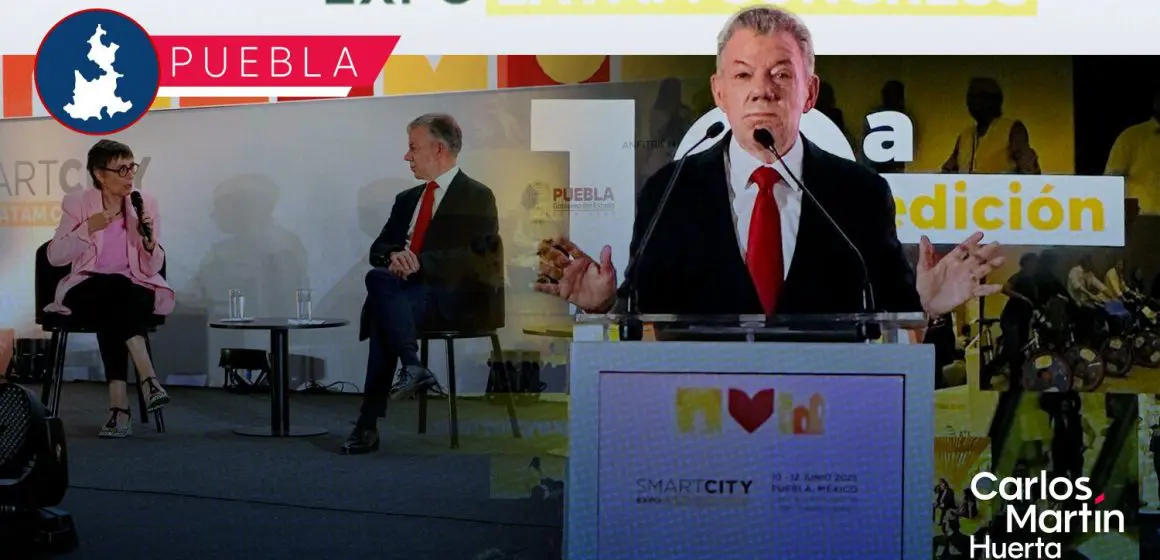 Juan Manuel Santos destaca la visión humanista para la paz en Smart City Expo LATAM Congress en Puebla