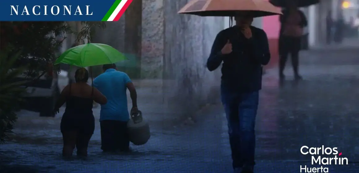 Continuarán lluvias en el occidente, centro, sur y sureste de México