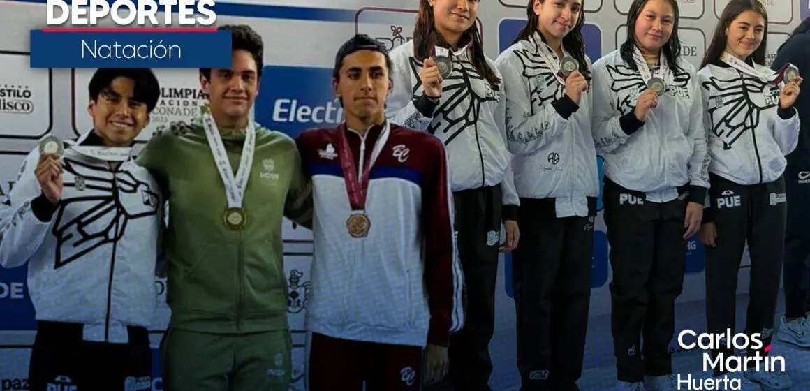 Puebla conquista cinco medallas en natación durante la Olimpiada Nacional 2025