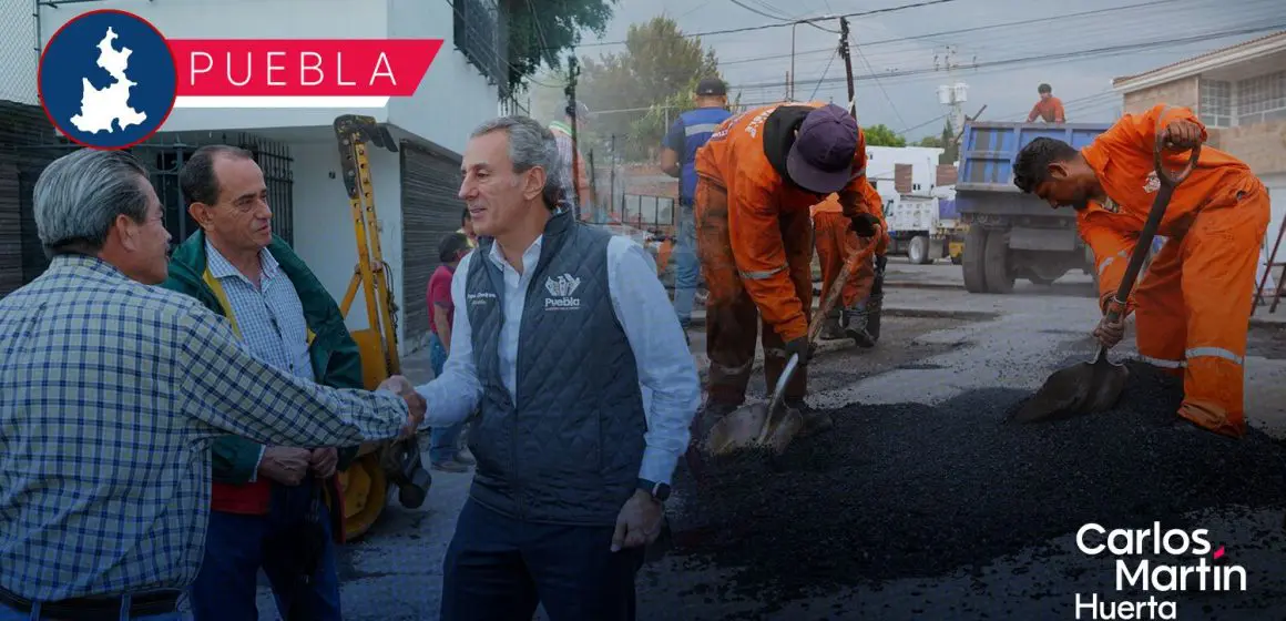 Refuerza Pepe Chedraui bacheo en Puebla: Más de 50 mil baches tapados
