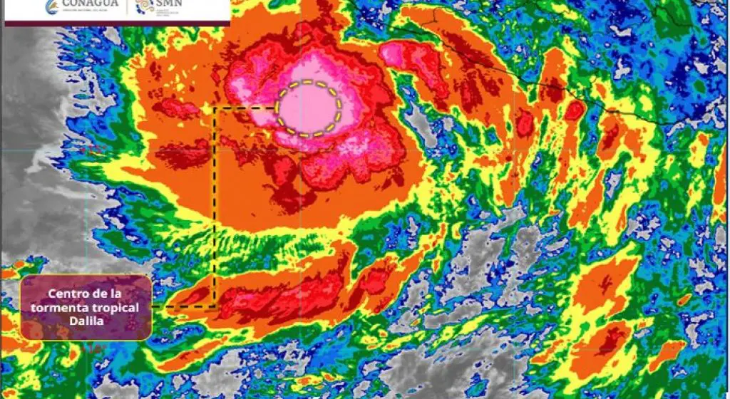 Tormenta tropical Dalila se localiza al sur de Michoacán y Colima