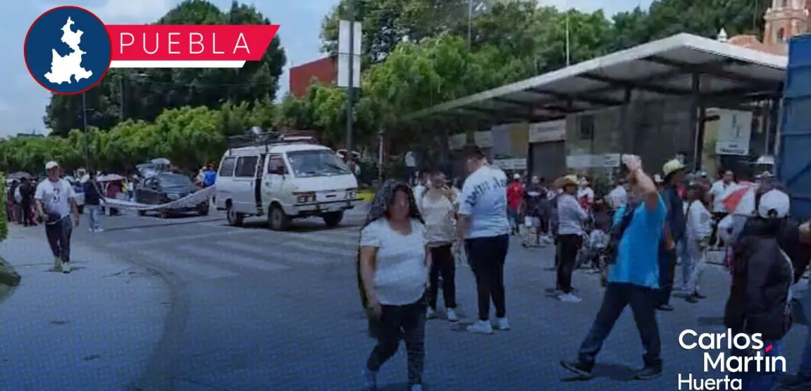 UPVA 28 de Octubre marcha en Puebla; desquician las calles
