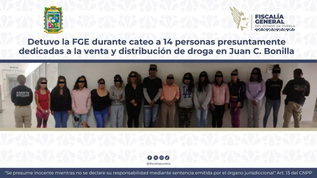 Detuvo la FGE durante cateo a 14 personas presuntamente dedicadas a la venta y distribución de droga en Juan C. Bonilla 1 WhatsApp Image 2025 06 01 at 1.05.03 PM 1