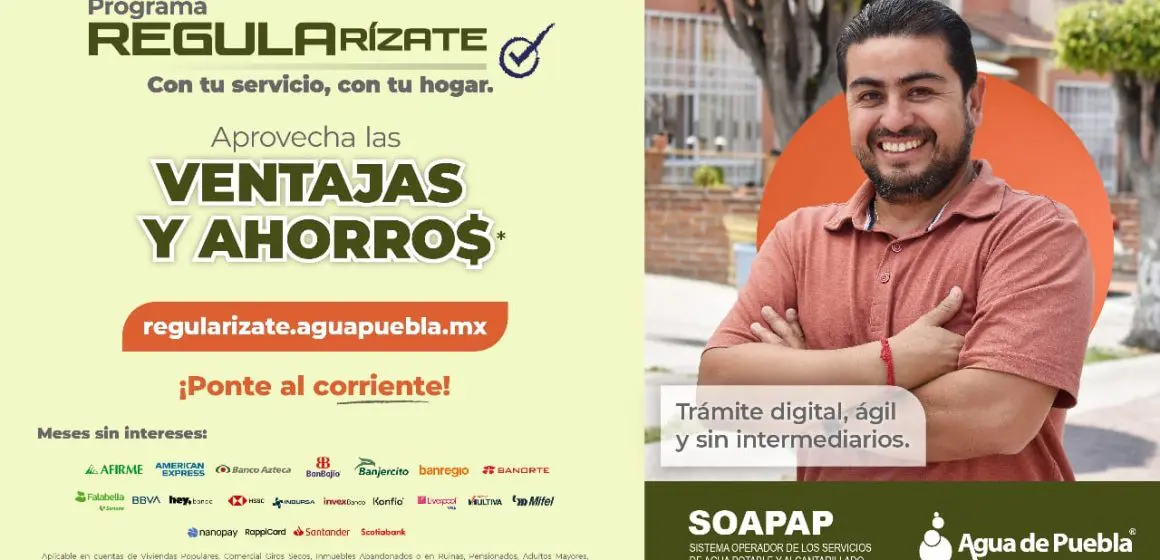 Los programas de regularización de Agua de Puebla y SOAPAP beneficiarán a 108 colonias vulnerables