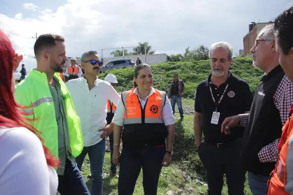 Refuerza Ayuntamiento de Puebla limpieza en el vaso regulador Puente Negro ante temporada de lluvias
