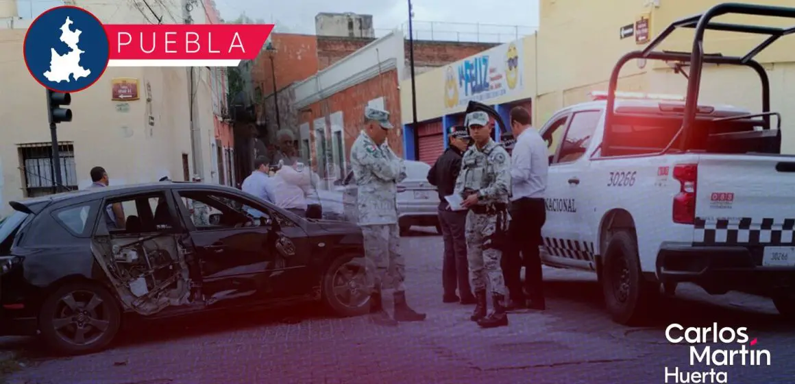 Patrulla de la Guardia Nacional choca tras pasarse el alto en Puebla