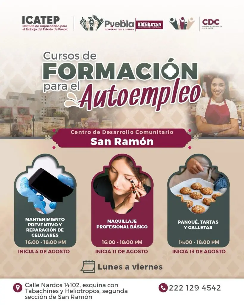 Gobierno de la Ciudad de Puebla abre inscripciones para cursos gratuitos de capacitación en agosto 2 5acb51d6 7a5b 4e28 8b60 ba5edecc2e24