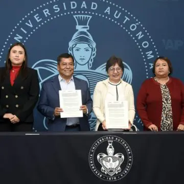 Encabeza la rectora Lilia Cedillo Ramírez convenio de colaboración con la Secretaría de Infraestructura estatal