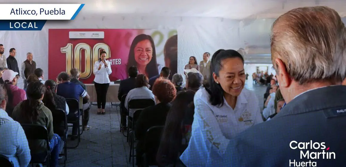 Ariadna Ayala celebra en Atlixco 100 Martes de Atención Ciudadana