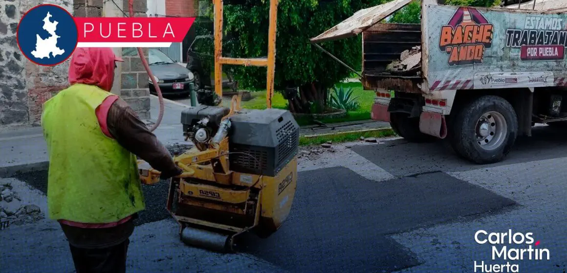 “Bacheando Puebla” supera los 90 mil baches tapados en la capital