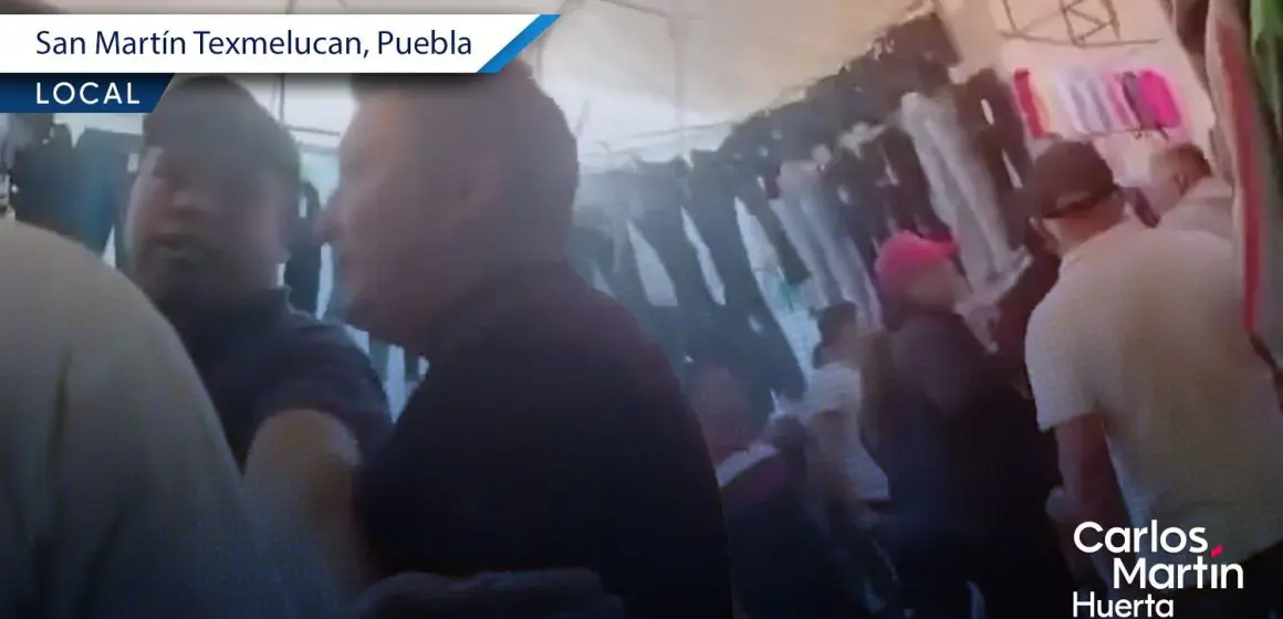 Balacera en San Martín Texmelucan: Disparos en tianguis dejan dos detenidos
