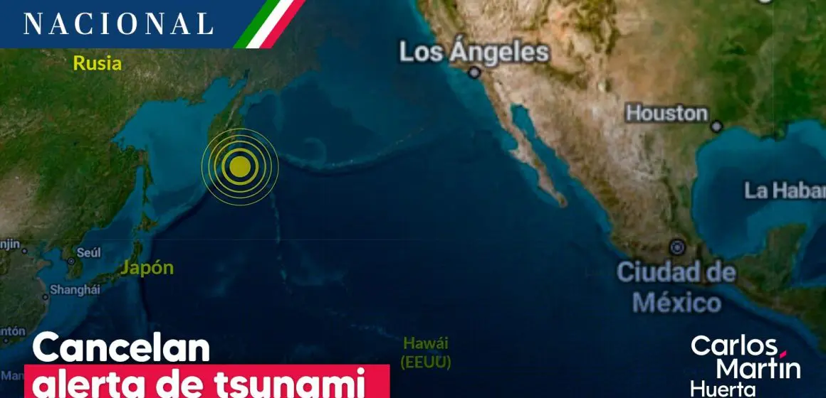 Cancelan alerta de tsunami para el Pacífico mexicano tras terremoto en Rusia