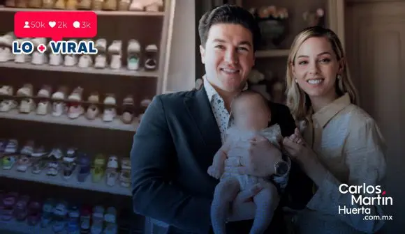 Críticas a Samuel García y Mariana Rodríguez por video del clóset de zapatos de su hija