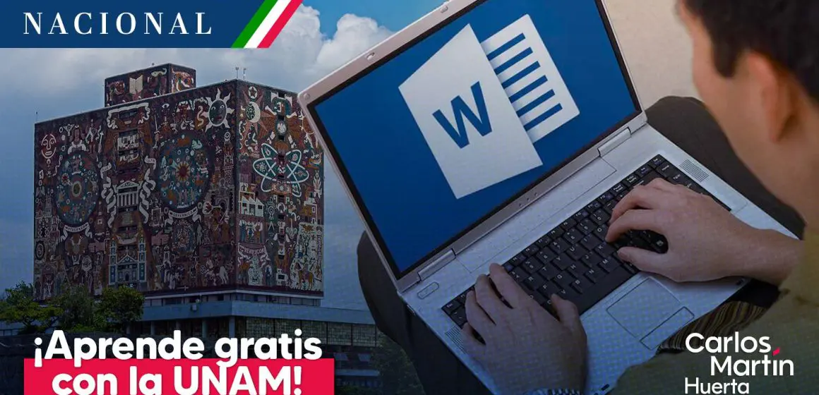 UNAM ofrece cursos gratis de Word, Excel y PowerPoint con certificado oficial
