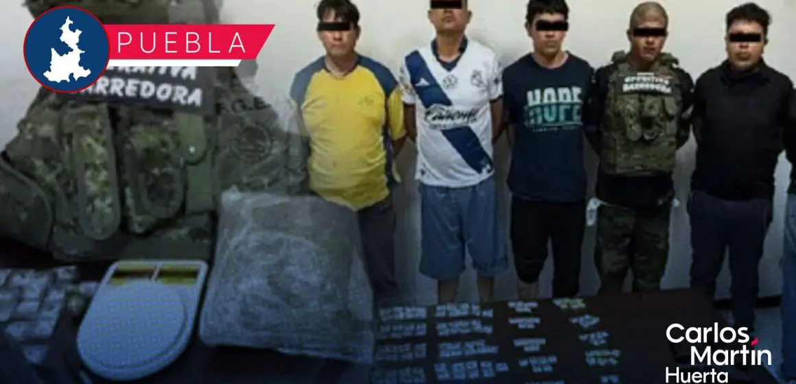 Detienen a cinco presuntos integrantes de “La Barredora” en Puebla