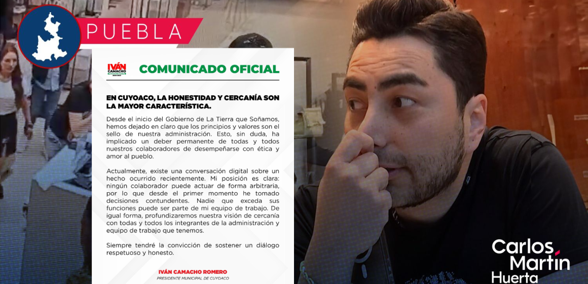 Alcalde de Cuyoaco, fija postura tras incidente en Angelópolis: “La honestidad es el sello de esta administración”