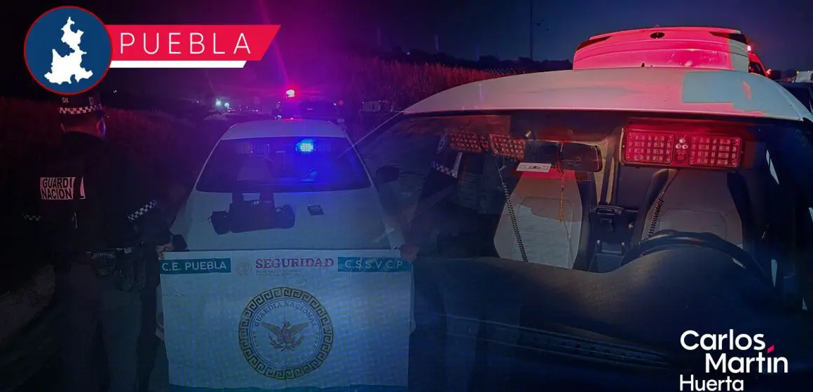 Guardia Nacional asegura falsa patrulla en Amozoc; se presume era usada para asaltos