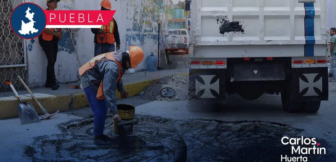 Gobierno de Puebla ha tapado más de 5,600 baches en la capital