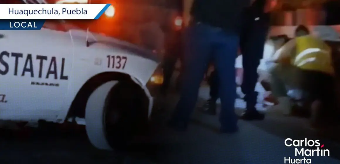 ¡Indignación en Huaquechula! Patrulla estatal atropella a motociclista