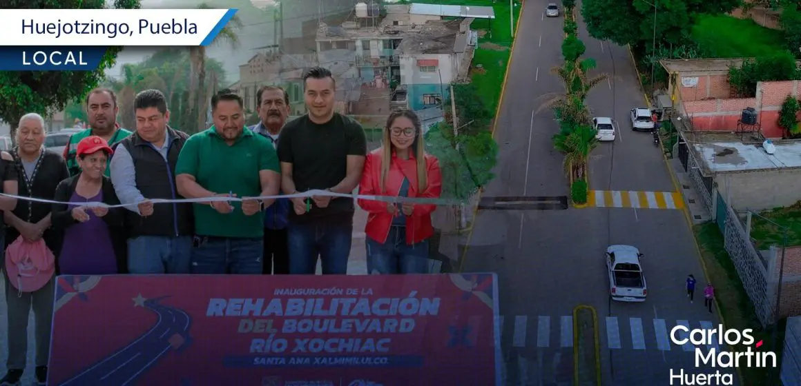 Inauguran Boulevard “Río Xochiac” en Santa Ana Xalmimilulco