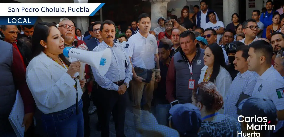 Mercado Cosme del Razo y Gobierno de San Pedro Cholula establecen diálogo para garantizar seguridad