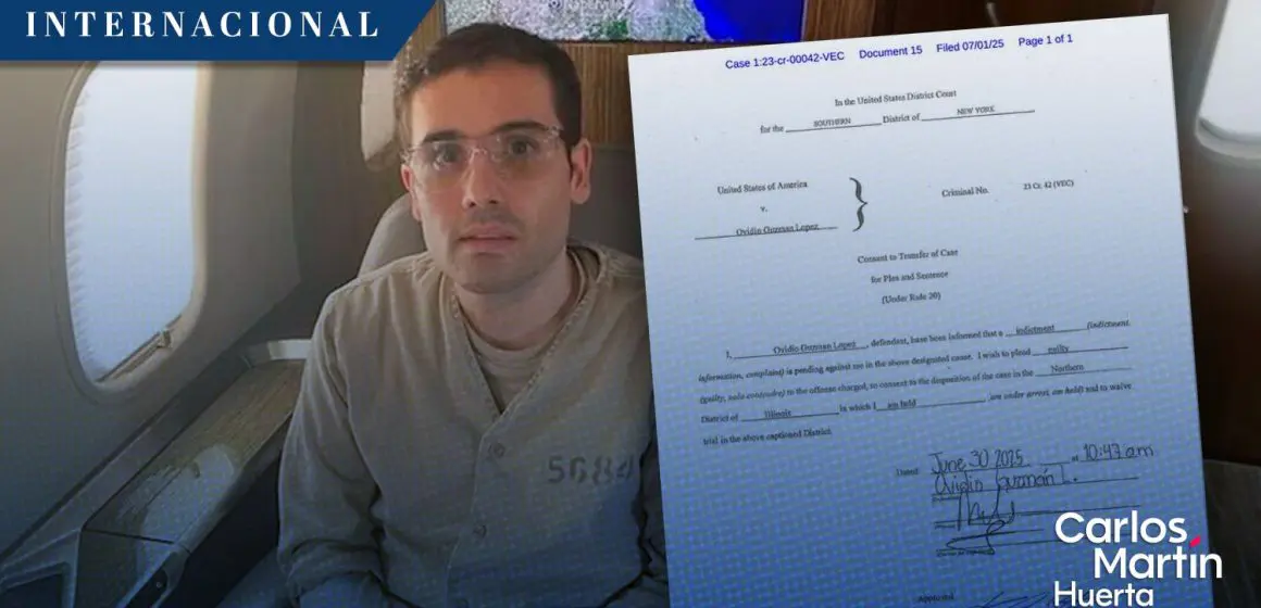 Ovidio Guzmán busca declararse culpable en EE.UU.