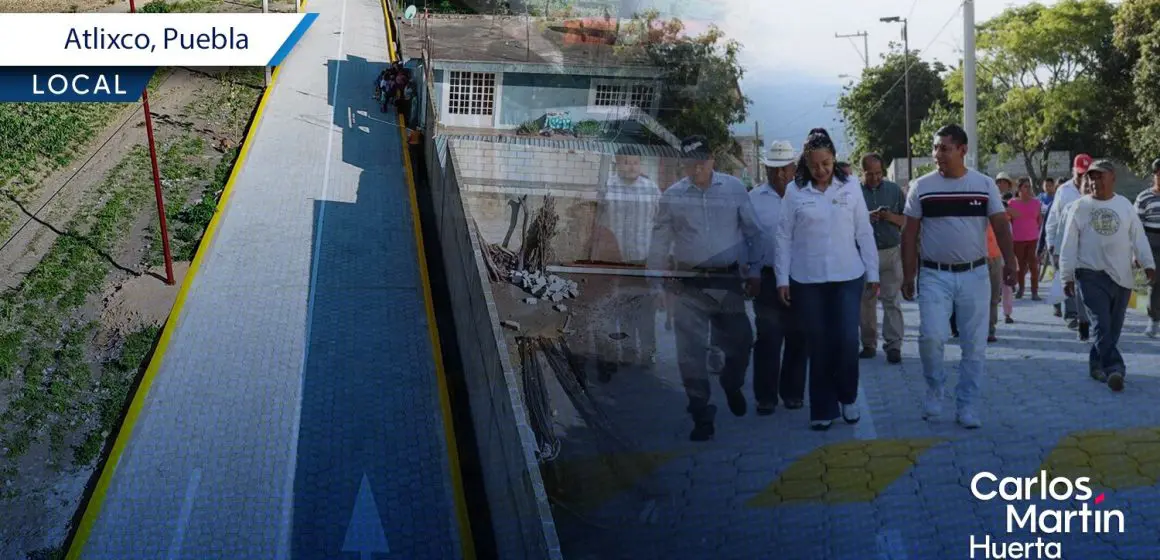 Pavimentación en San Miguel Ayala beneficia a habitantes de Atlixco