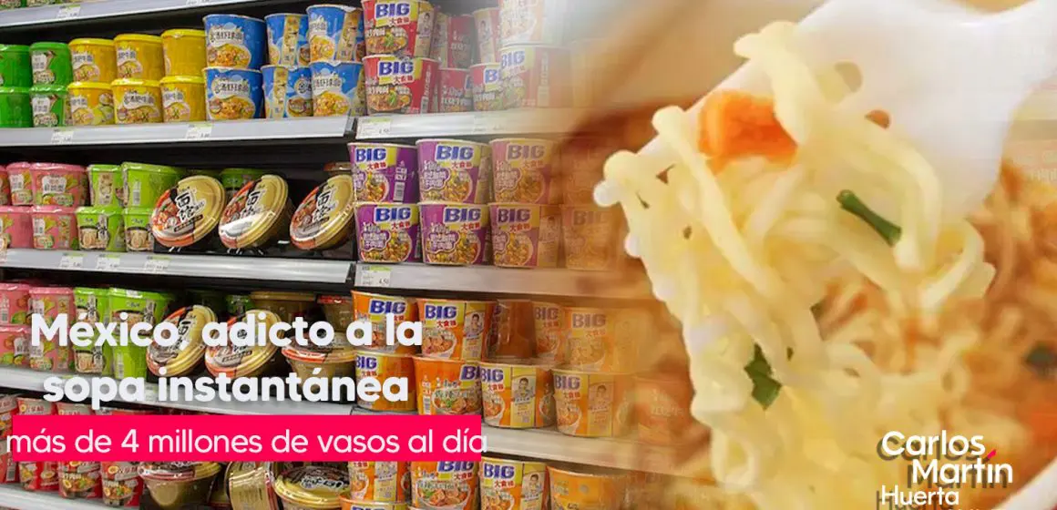 México consume más de 4.5 millones de sopas instantáneas al día