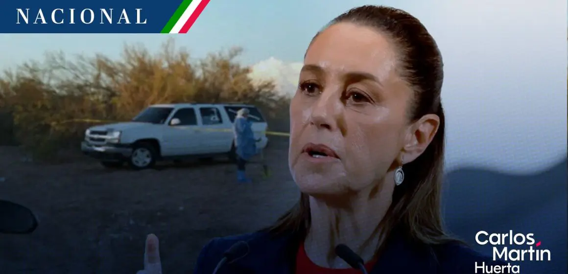Sheinbaum condena feminicidio de tres niñas y su madre en Hermosillo, Sonora