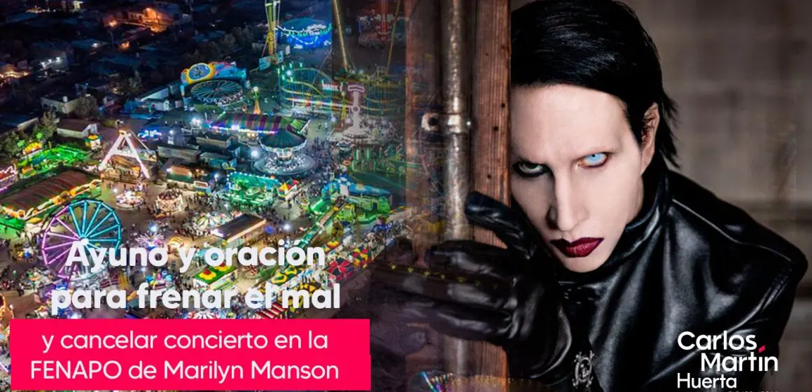 Protesta católica ante concierto de Marilyn Manson en la Fenapo 2025: 40 días de oración y ayuno