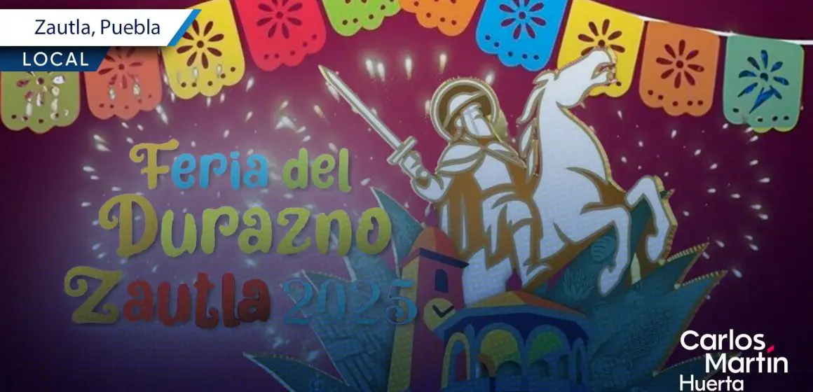 Zautla se prepara para la Feria del Durazno 2025