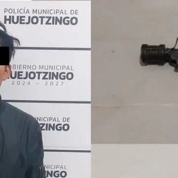 Detienen a dos sujetos con armas hechizas en Huejotzingo
