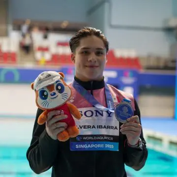 Osmar Olvera se queda con la plata en el trampolín de 1 metro en los Mundiales de Singapur 2025
