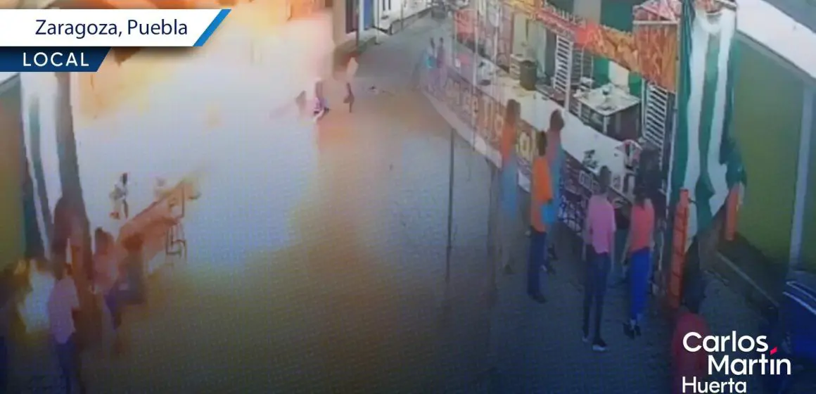 Explota tanque de gas durante fiesta patronal de Zaragoza, Puebla