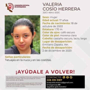 Desaparece Valeria Cosío Herrera