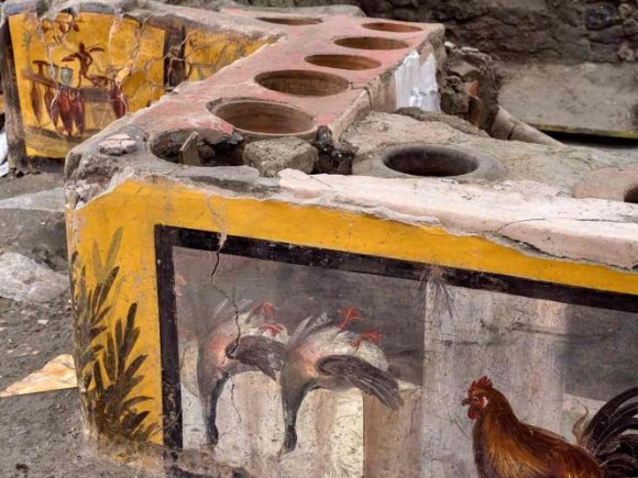 Descubren antigua tienda de comida rápida en Pompeya