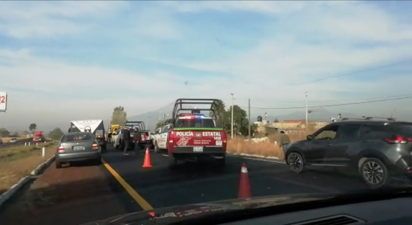(VIDEO) Choque cobra la vida de un comerciante sobre la autopista Puebla- Atlixco