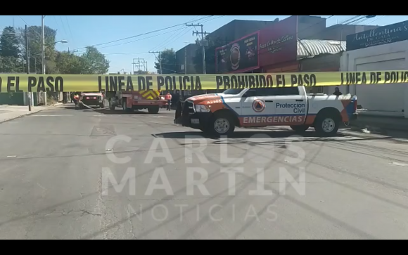 (VIDEO) Incendio en establecimiento de San Jerónimo Caleras