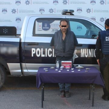 Detuvo Policía Municipal de Puebla al “Oso”, identificado como probable responsable narcomenudista