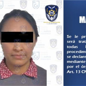 Aprehende FGJCDMX a una mujer buscada por autoridades de Puebla, tras accidente aéreo