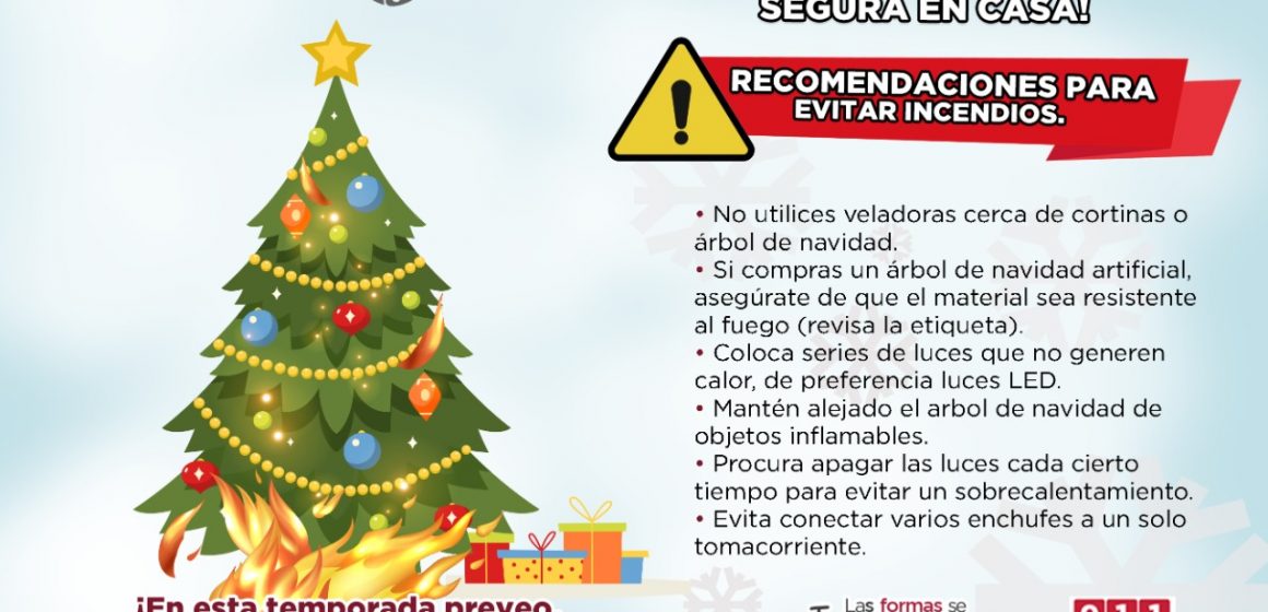 Protección Civil Municipal emite recomendaciones para temporada decembrina