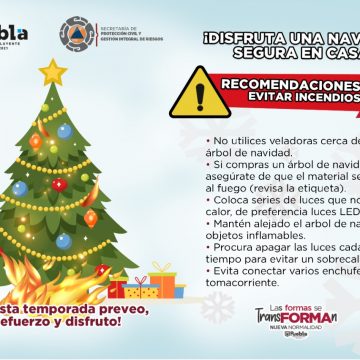 Protección Civil Municipal emite recomendaciones para temporada decembrina