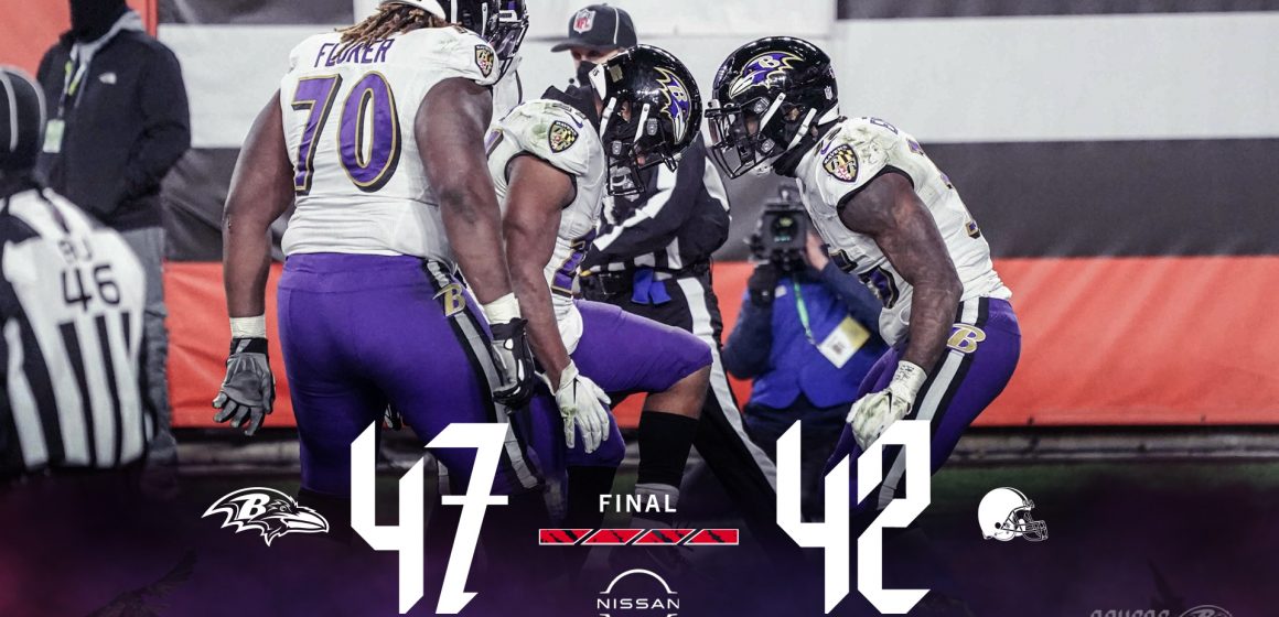 Baltimore vence 47-42 a Cleveland en el cierre de la Semana 14 de la NFL