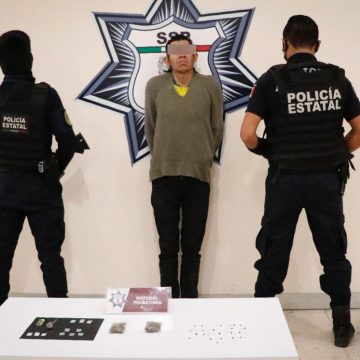 Captura Policía Estatal a presunto distribuidor de droga de Hueyotlipan