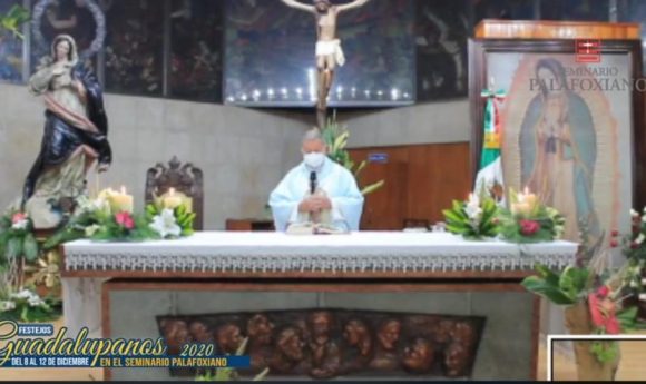 Con mañanitas y misa virtual festejan a la Virgen de Guadalupe en Puebla
