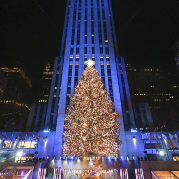 Llega a Nueva York la Navidad con el encendido del árbol en Rockefeller Center